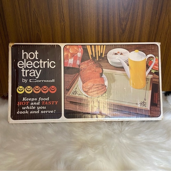 Vintage Cornwall Hot  Electric Tray food warmer 1970’s walnut colour - Picture 1 of 14